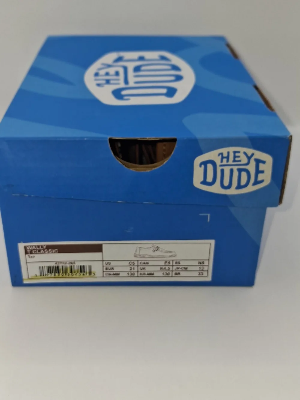 Hey Dude Wally T Classic Size C5 New In Box Color Tan
